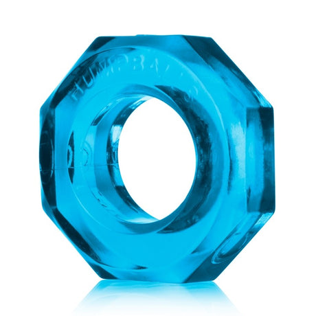 OXBALLS Humpballs Screw Cockring — Ice Blue (FLEXtpr) - OX-AJ1077-ICE