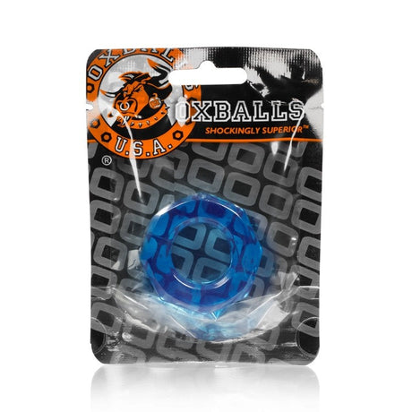 OXBALLS Humpballs Screw Cockring — Ice Blue (FLEXtpr) - OX-AJ1077-ICE