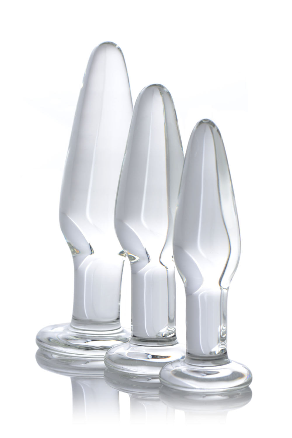 Dosha 3 Piece Glass Anal Plug Kit by XR Brands