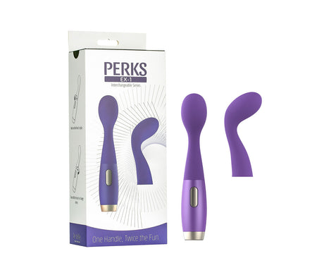 Le Stelle Perks EX-1 Clitoral Wand & G-Spot Vibrator — Purple (2‑Piece) - LS-LS12210