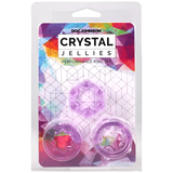 Doc Johnson Crystal Jellies Performance Ring Set — 3-Pack Purple - DJ0291-08-CD