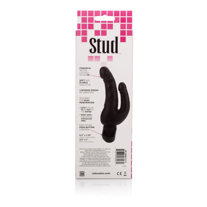 Waterproof Power Stud Over and Under Dong - Black by CalExotics