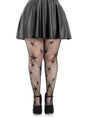 Leg Avenue Star Net Tights 1X–2X Black (93% Nylon, 7% Spandex) - LA-9916XBLK1X2