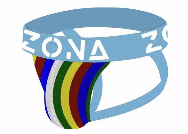 Zona Mens Underwear Neon Rainbow Jockstrap — Small - HS002A-S