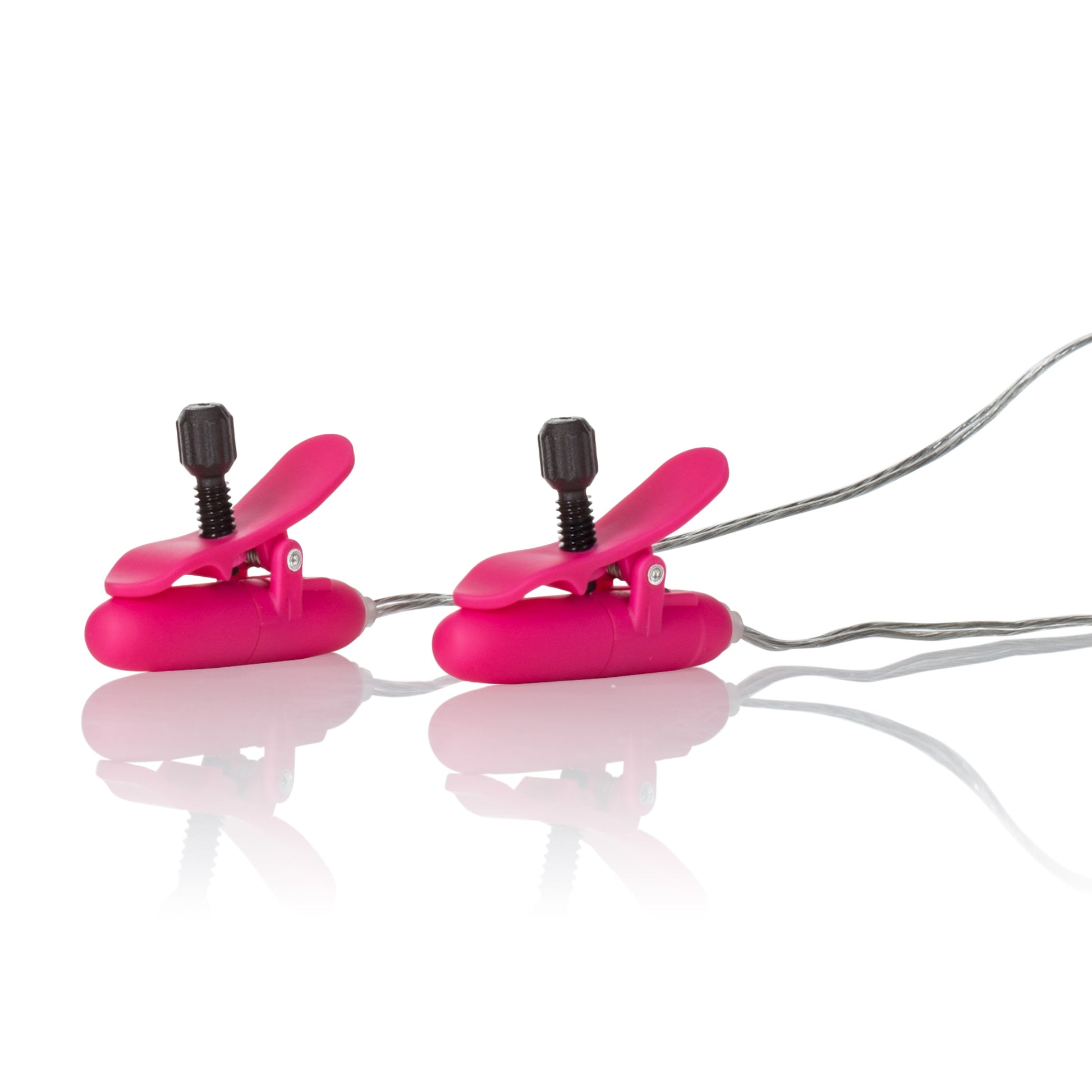 Vibrating Heated Nipple Teasers - Pink by CalExotics