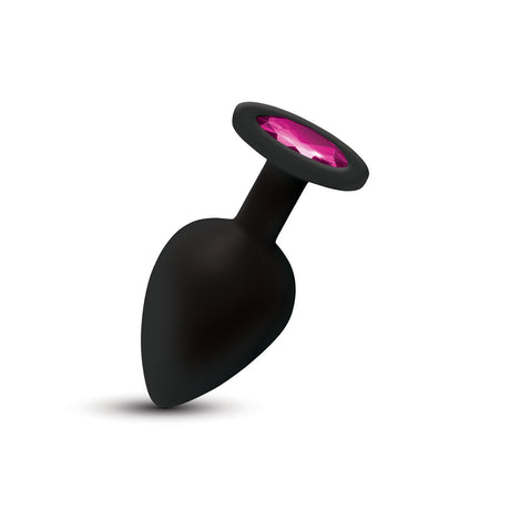 Viben Gemma Pink Gem Black Silicone Anal Plug — Large - VB-CC9169