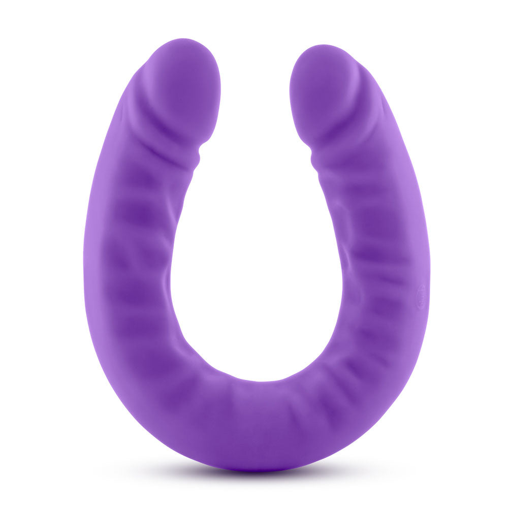 Ruse - 18 Inch Silicone Slim Double Dong - Purple by Blush