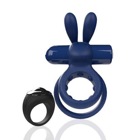 Screaming O Ohare Remote-Control Vibrating Double Ring — Blue - SO-ARCHAR-BU