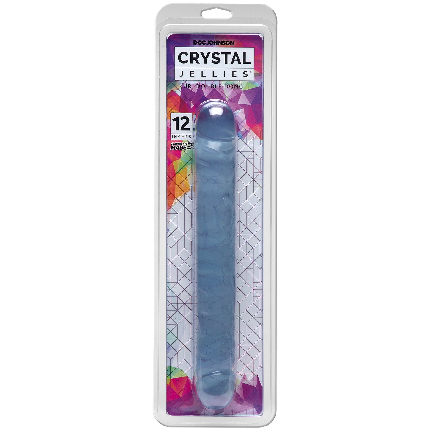 Crystal Jellies Jr Double Dong 12 Inch - Clear by Doc Johnson