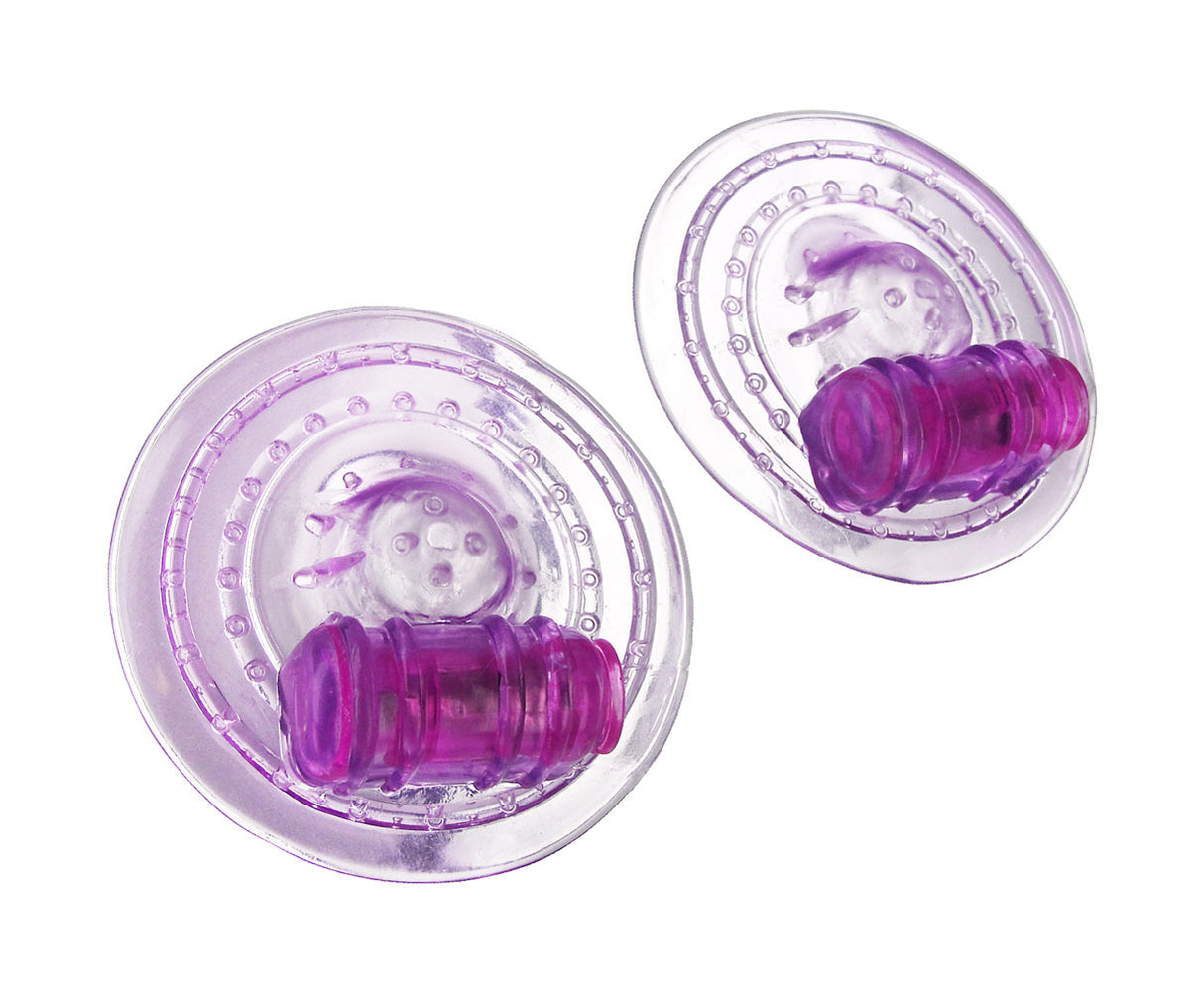 XR Brands Razzles Vibrating Nipple Pads — Purple - TV-AC695
