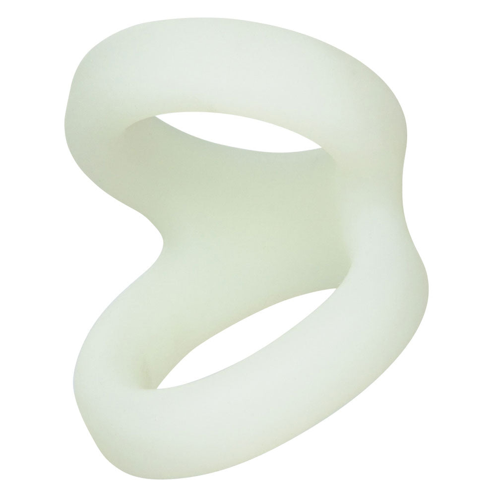 CalExotics Alpha Liquid Silicone Snug Tugger — Glow-In-The-Dark Cock Ring - SE1492322