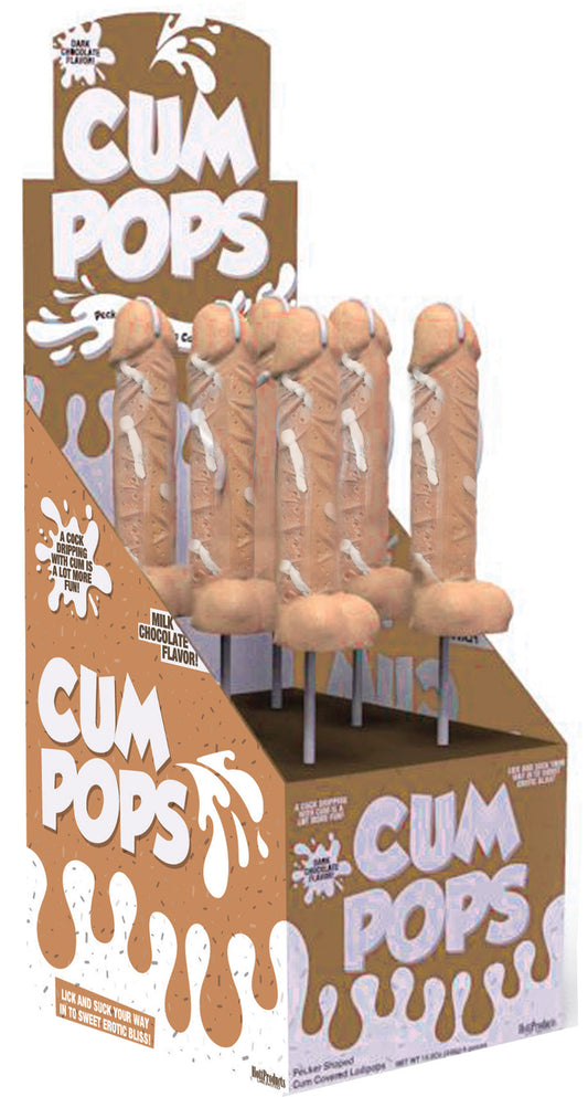 Hott Products Milk Chocolate Phallic Lollipops — 6-Pack - HTP3233-D