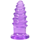 Doc Johnson Crystal Jellies Anal Twist — 7 Inch Purple - DJ0289-17-CD