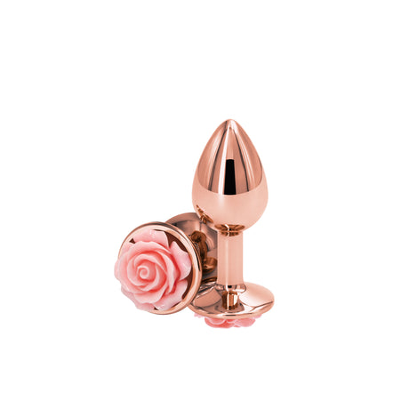 nsnovelties Rear Assets Rose Small Anal Plug — Pink - NSN-0965-14