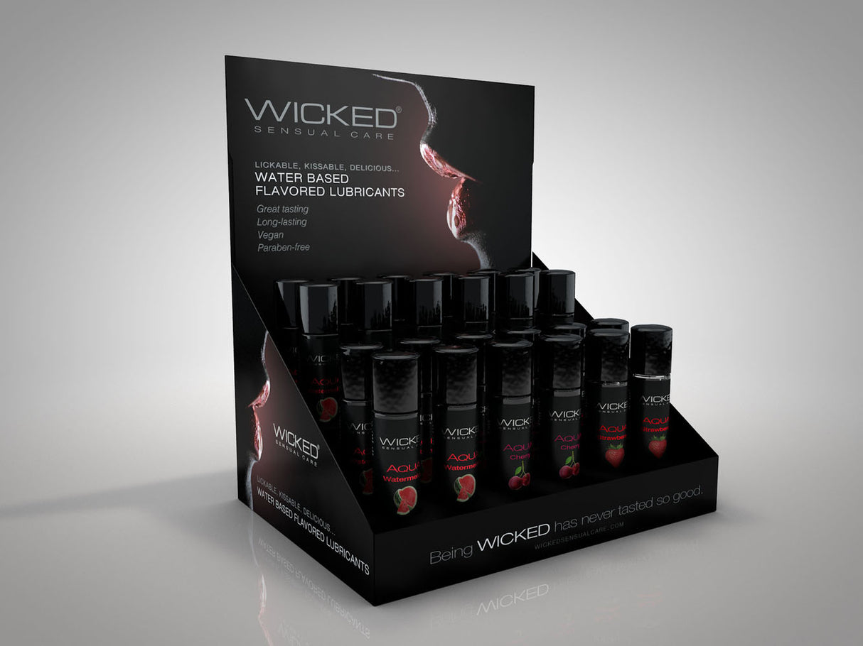 "Aqua Flavored Water-Based Lubricant - 24ct Display WS-90435"
