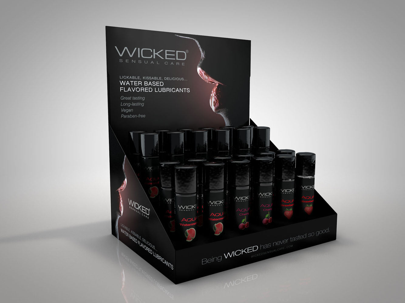 "Aqua Flavored Water-Based Lubricant - 24ct Display WS-90435"