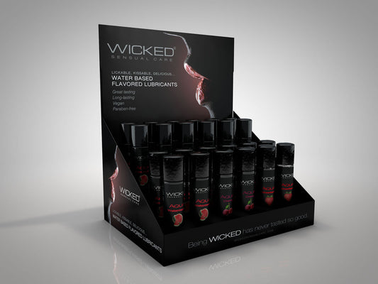 "Aqua Flavored Water-Based Lubricant - 24ct Display WS-90435"