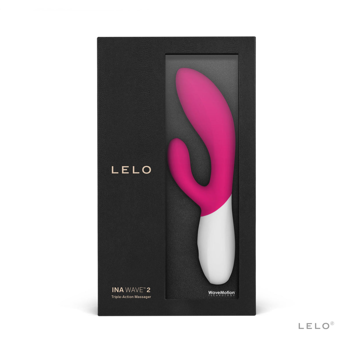 LELO Ina Wave 2 Rabbit Vibrator — Cerise - LELO-8472