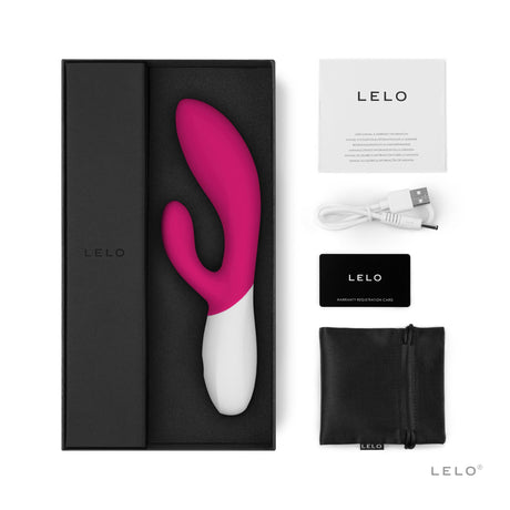 LELO Ina Wave 2 Rabbit Vibrator — Cerise - LELO-8472