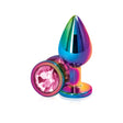 nsnovelties Rear Assets Medium Anal Plug — Multicolor Pink - NSN0960-24