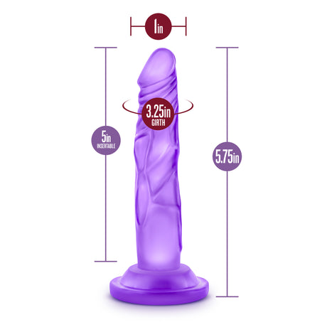 Blush Naturally Yours Mini Cock — 5 Inch Insertable, Purple - BL-13611