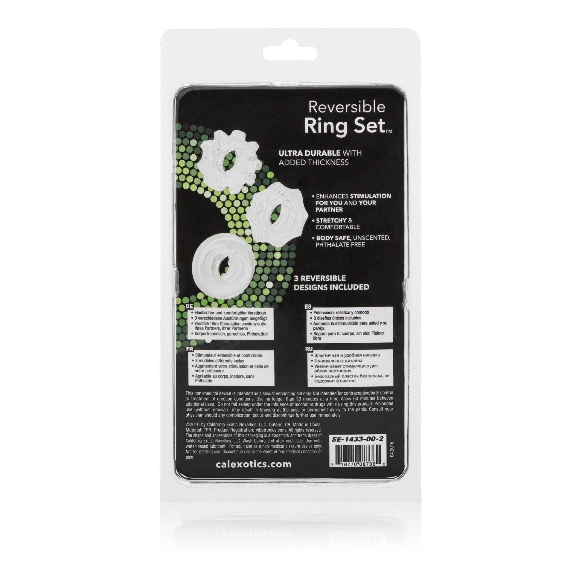 Reversible Ring Set - Clear by CalExotics