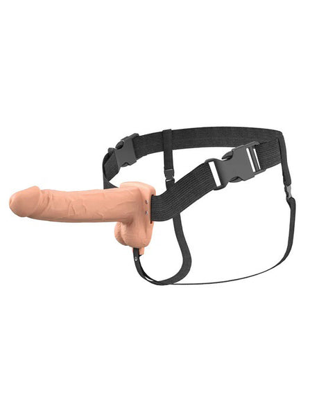 Pipedream Fantasy X-Tensions Elite 7" Vibrating Hollow Strap-On, Light - PD4171-21