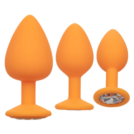 CalExotics Cheeky Gems Anal Training Kit — 3-Pack Orange - SE0441253