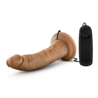 Dr. Skin - Dr. Dave - 7 Inch Vibrating Cock With Suction Cup - Mocha by Blush