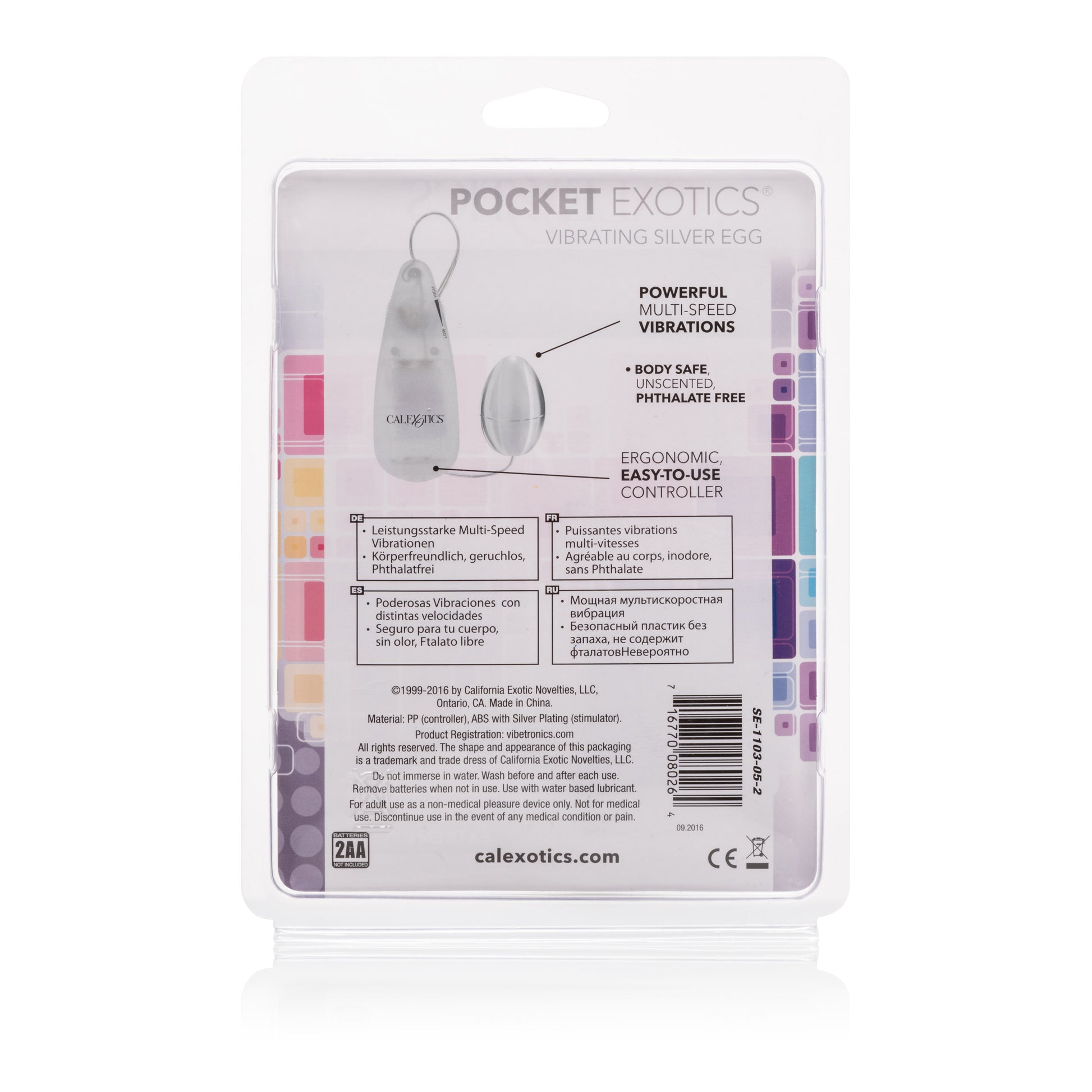 Pocket Exotics Vibrating Egg - Silver by CalExotics