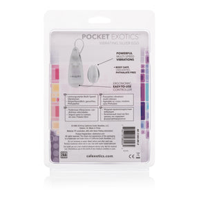 CalExotics Pocket Exotics Vibrating Egg — Silver - SE1103052