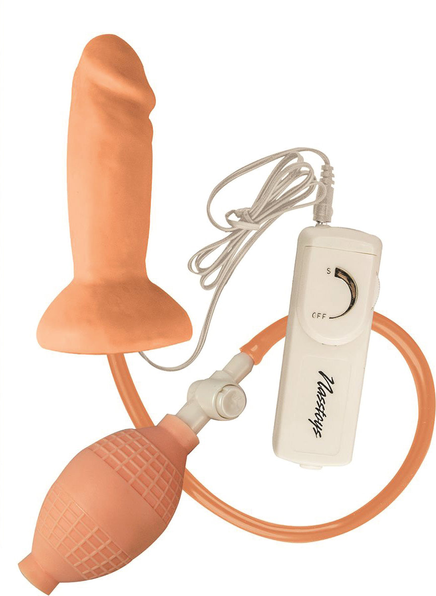 Maxx Men Inflatable Vibrating Pleaser Plug - Flesh by Nasstoys