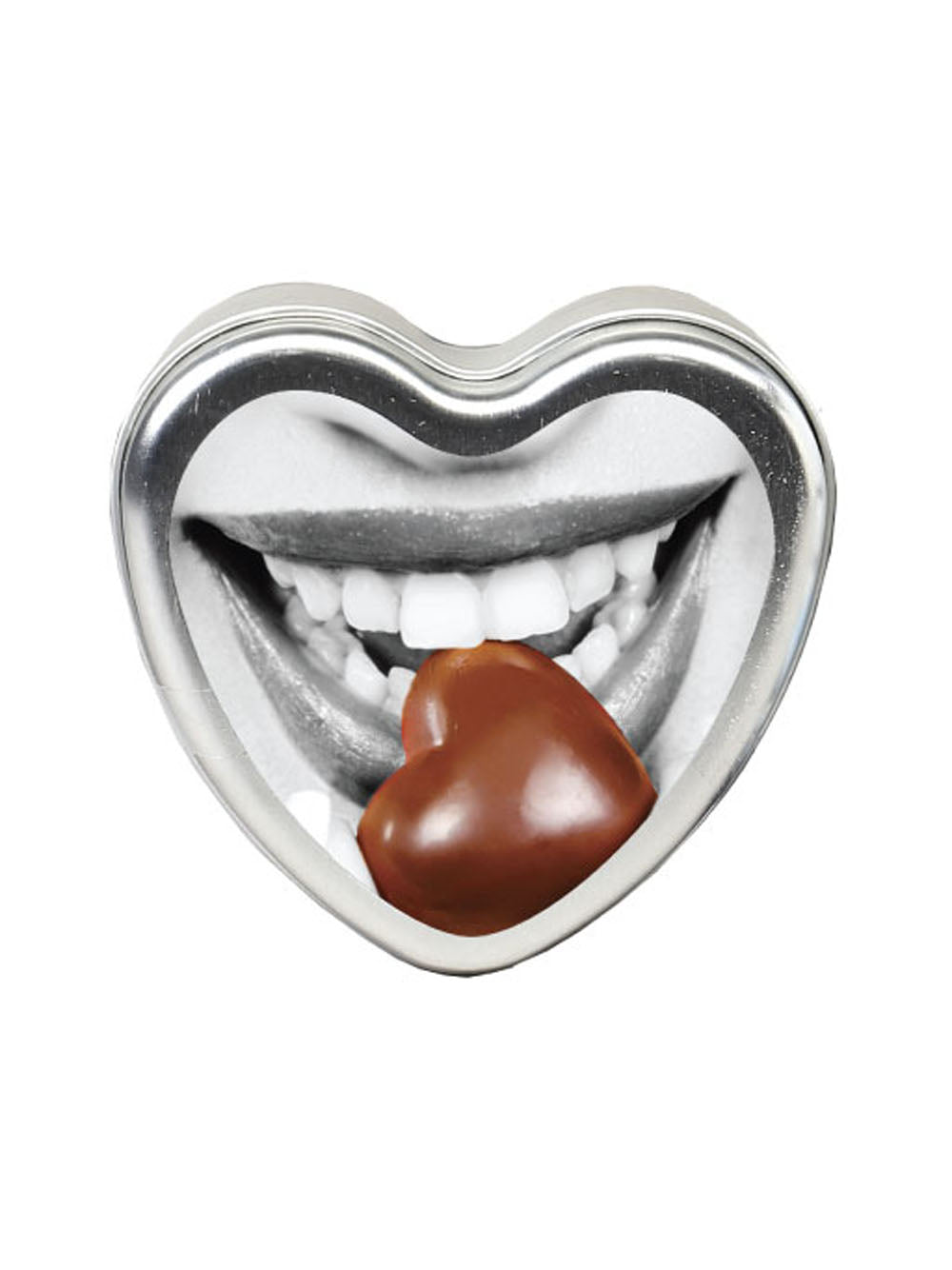 Earthly Body Edible Heart Massage Candle — Chocolate, 4 oz - EB-HSCK005