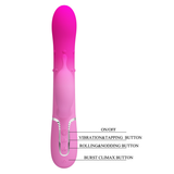 Pretty Love Shima Rabbit Vibrator — Vertical & Horizontal Beads, Pink - BW-500051-4