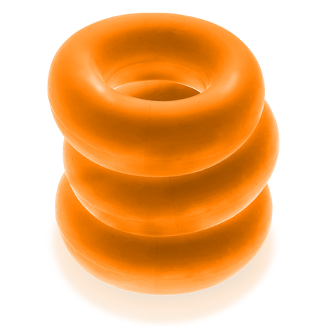 OXBALLS Fat Willy 3-Pack Jumbo Cock Rings — Orange - OX-3065-ORG