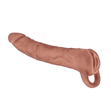 Nasstoys Great Extender 2-in-1 7.3" Extender & Masturbator, Brown - NW3346