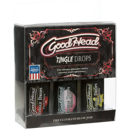 Goodhead - Tingle Drops- 3-Pack - French Vanilla, Cotton Candy, Sweet Cherry by Doc Johnson