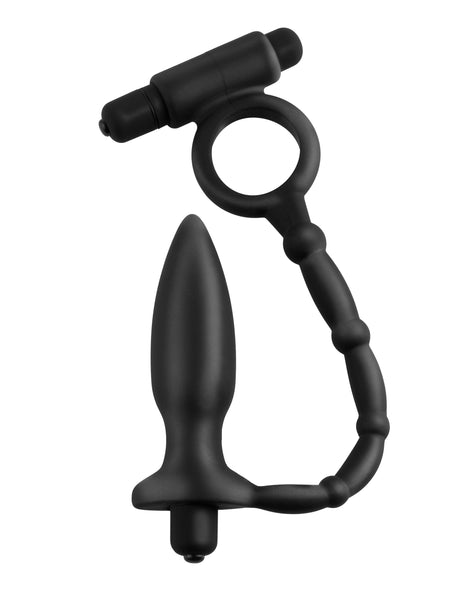 Anal Fantasy Collection Ass Kicker With Cockring - Black by Pipedream