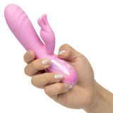 CalExotics Aura Thrusting Bunny Vibrator — Pink, 3.5 in Shaft - SE0648493
