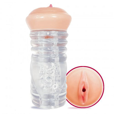 Icon Brands Hey 19 Clear Stroker — Haley Spades Masturbator, 5.5 in - IC2419