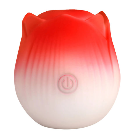 XR Brands Pulsing Petals Throbbing Rose Stimulator - Red - INM-AH387-RED