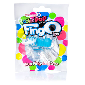 Screaming O Fingo Tips — Blue Single Mini Massager - TIP-BU-110E