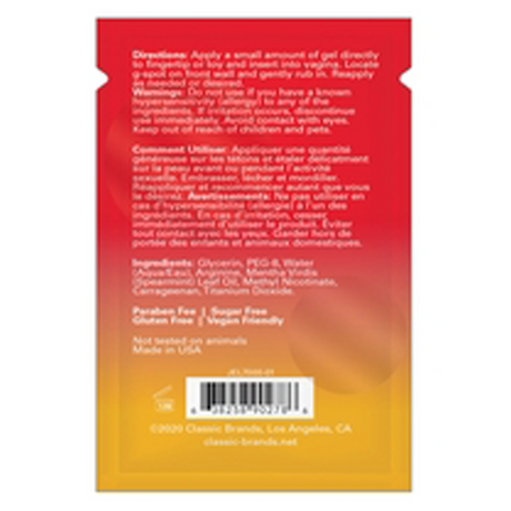 Jelique Cooling Pleasure Gel Foil - 0.03 fl oz (1 mL) - J300