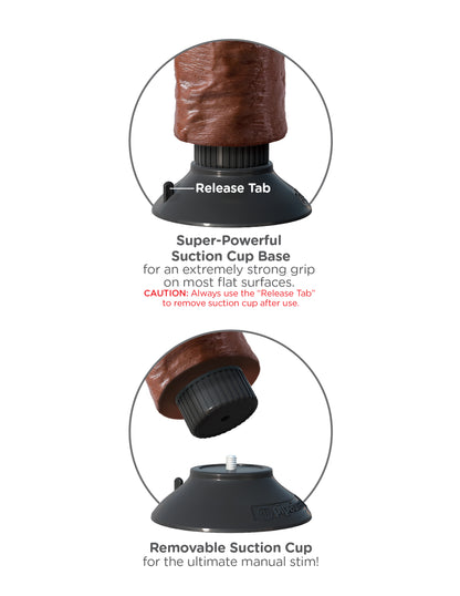 King Cock 8-Inch Vibrating Cock - Brown by Pipedream