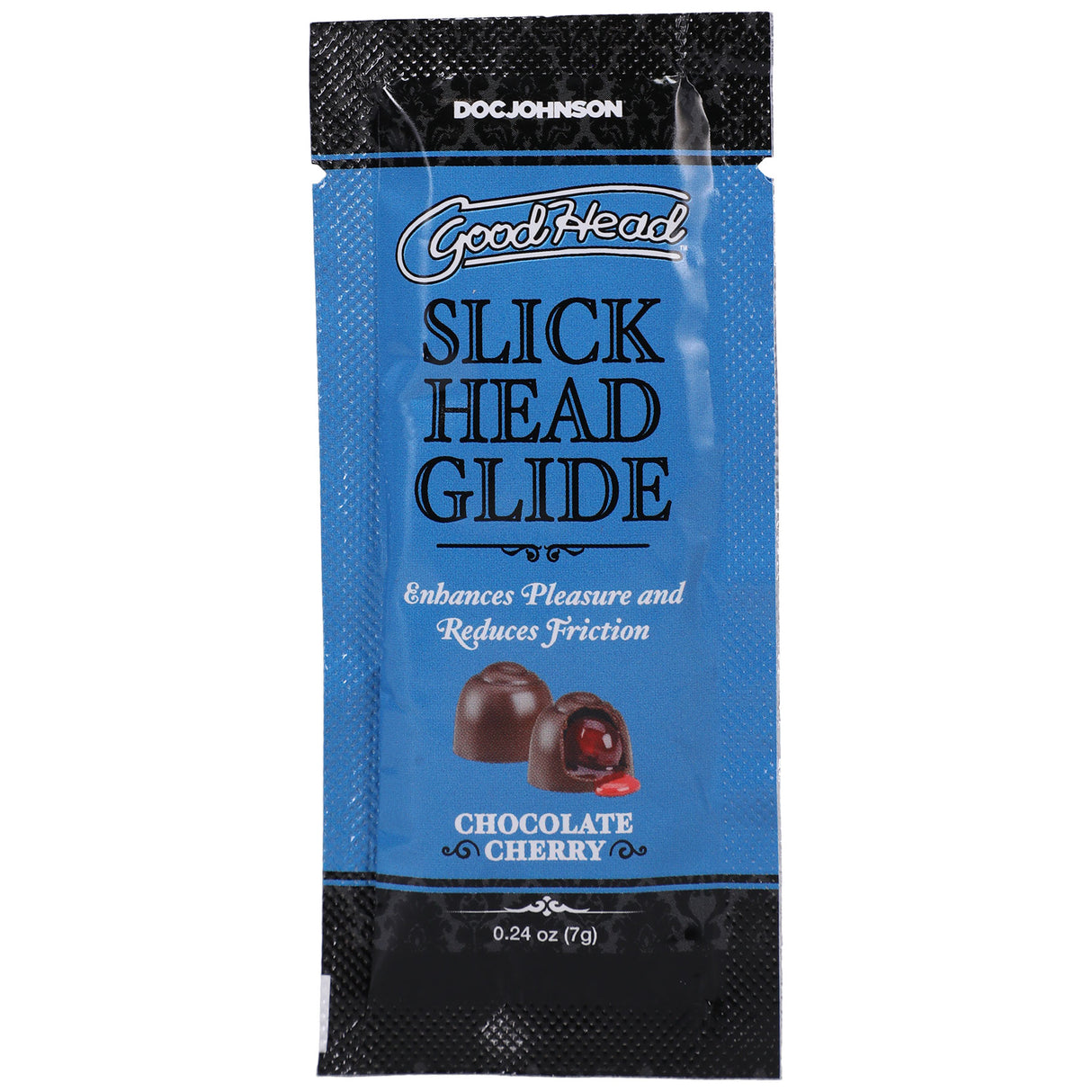 Doc Johnson GoodHead Slick Head Glide Single-Use Packet — Chocolate Cherry 0.24 oz - DJ1387-16-BU