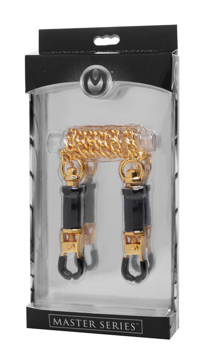 Deluxe Asjustable Nipple Clamps - Gold by XR Brands