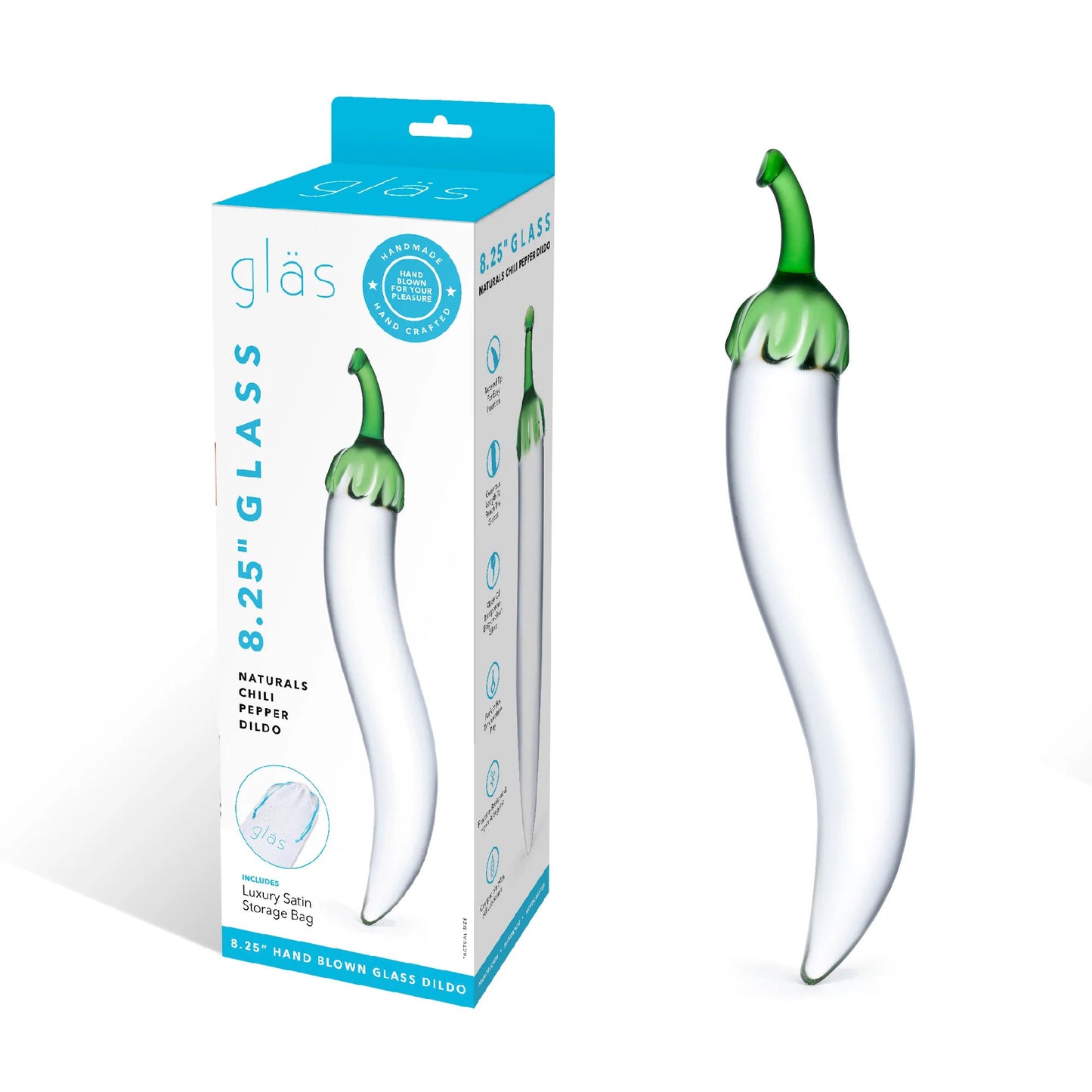 Glas Naturals Chili Pepper Dildo by Electric Novelties