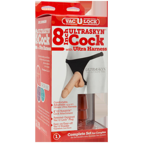 Vac-U-Lock Set - 8 Inch Ultraskyn Ultra Harness by Doc Johnson