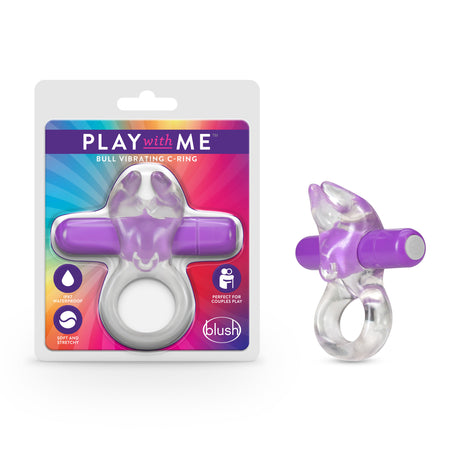 Blush Play With Me Bull Vibrating C-Ring — Purple - BL-74201