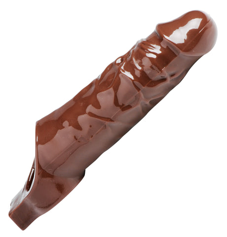 XR Brands Really Ample Penis Enhancer Sheath — Brown - SM-AE519